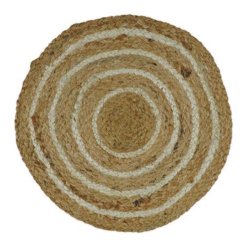 100 all natural fiber hand braided boho round jute rug jr5 540978