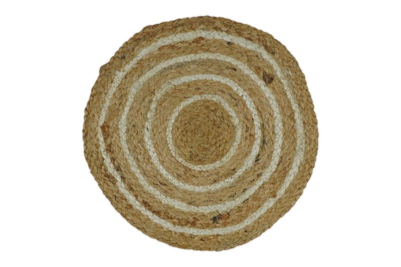 100 all natural fiber hand braided boho round jute rug jr5 540978