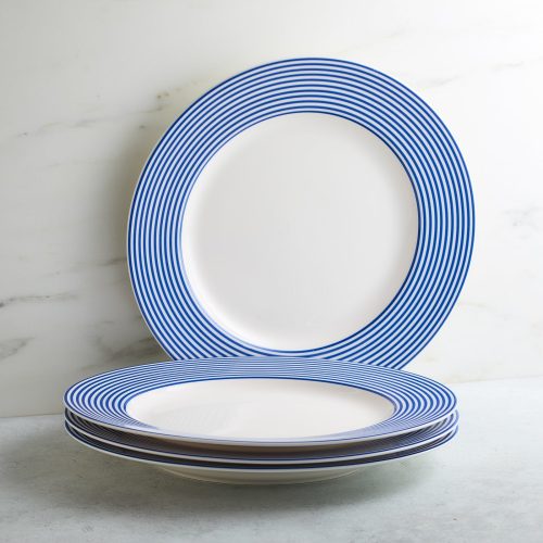 20240421 CASKATA Newport Blue Stripe Dinner Plate Set4 1580