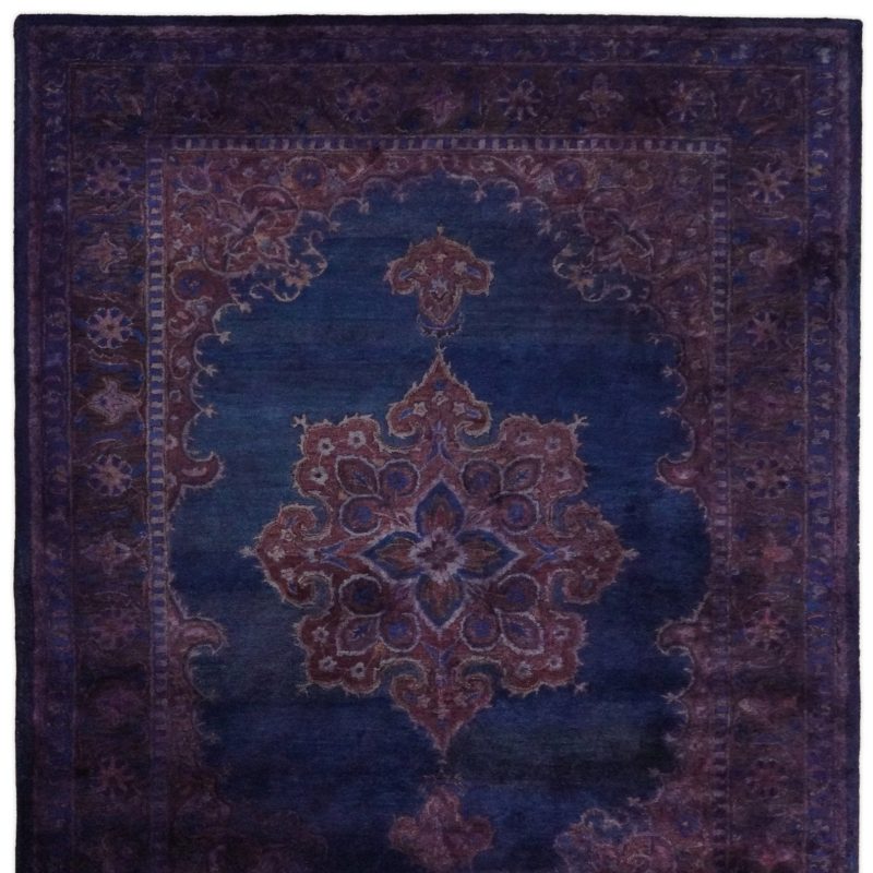 3x5 4x6 5x8 6x9 8x11 and 9x12 blue and purple plum handmade overdyed premium wool area rug 414605