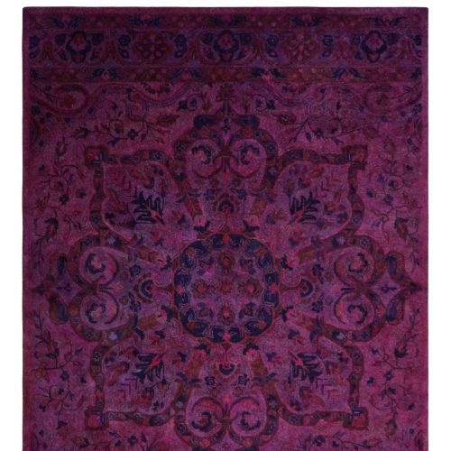 3x5 5x8 8x11 pink wine and blue overdyed classic wool area rug 339524