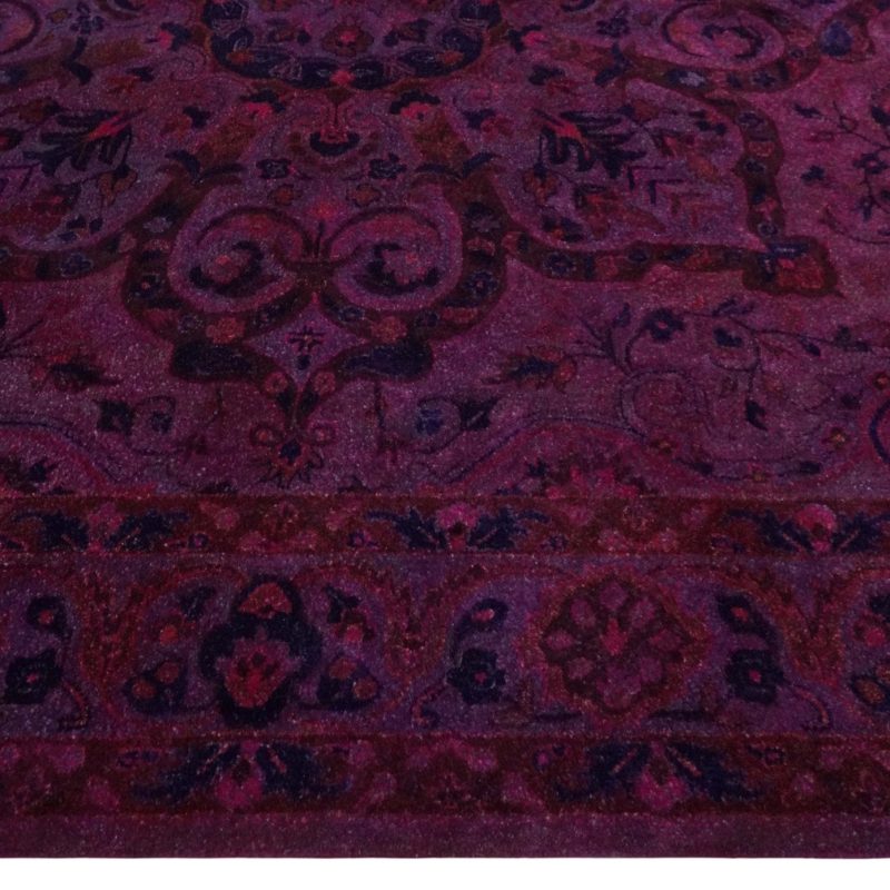 3x5 5x8 8x11 pink wine and blue overdyed classic wool area rug 511744