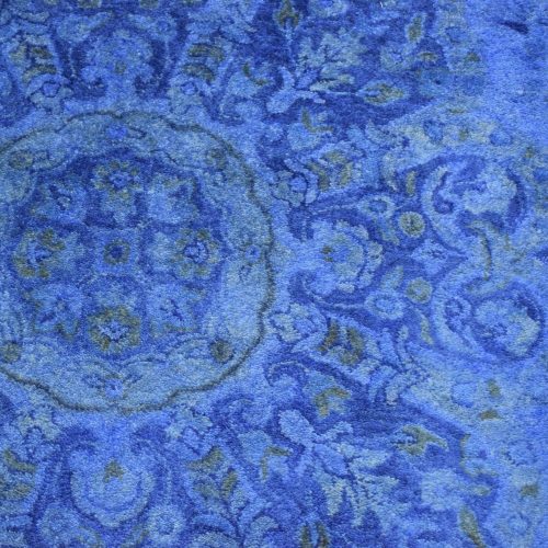 5x8 blue handmade overdyed wool area rug tuf10 448155