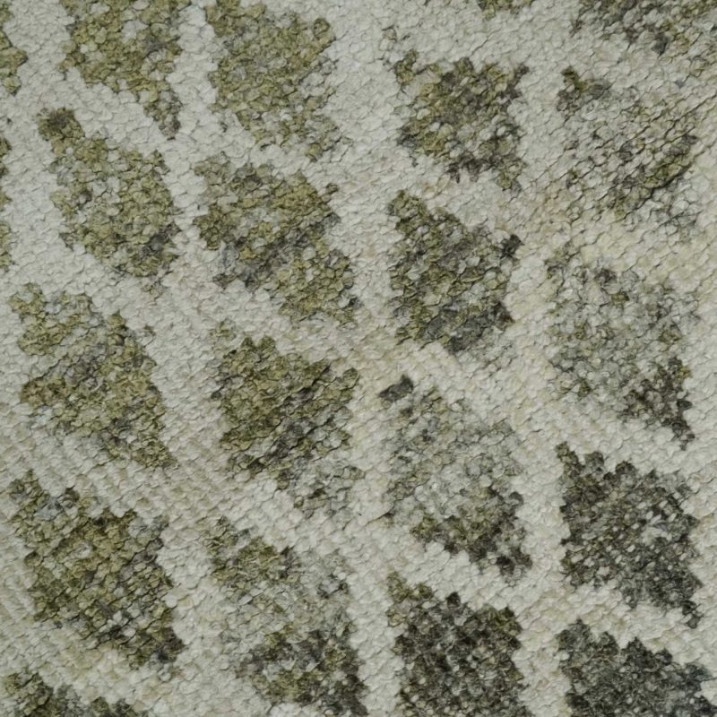 5x8 hand knotted beige charcoal and olive modern diamond geometric contemporary recycled silk area rug op87 270536