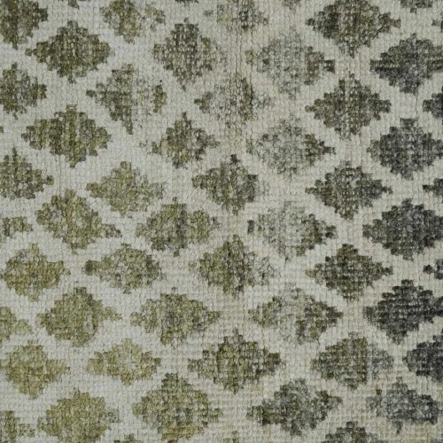 5x8 hand knotted beige charcoal and olive modern diamond geometric contemporary recycled silk area rug op87 307340