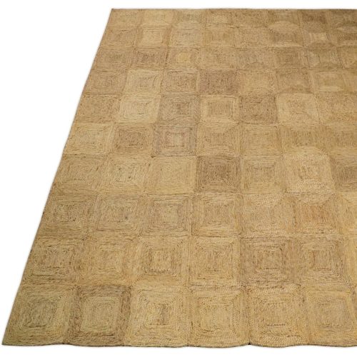 6x9 and 8x10 hand woven 100 natural fiber brown natural jute and wool rug jr16 365623