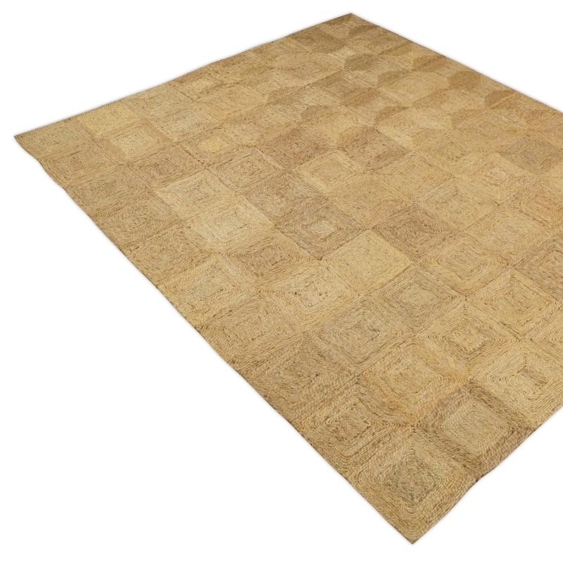 6x9 and 8x10 hand woven 100 natural fiber brown natural jute and wool rug jr16 856635