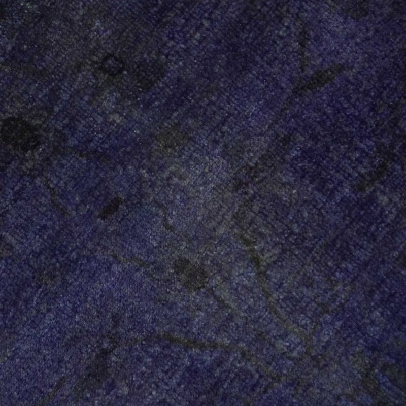 84x115 overdyed royal dark purple hand knotted traditional oushak wool area rug 802243