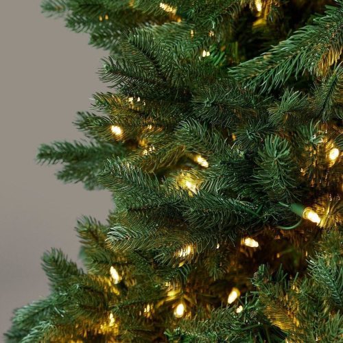 9 Foot Faux Christmas Spruce Tree Lighted with LED Lights