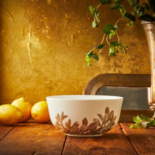 Arbor Gold ServingBowl WoodenSurface SQ