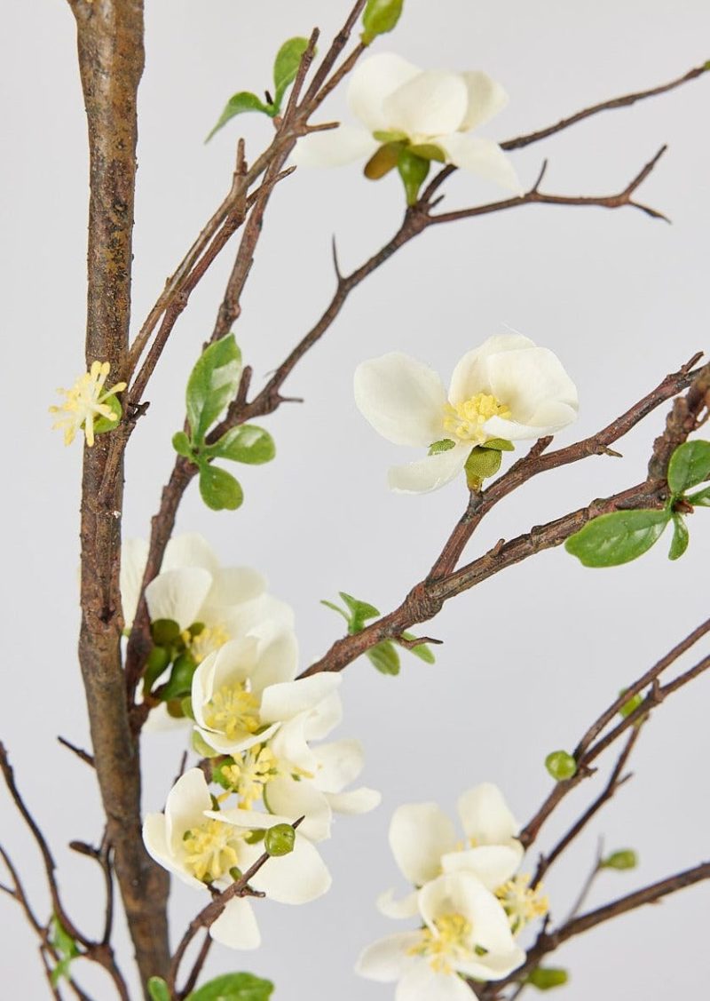 Artificial Cream Spring Blossom Flowering Branch