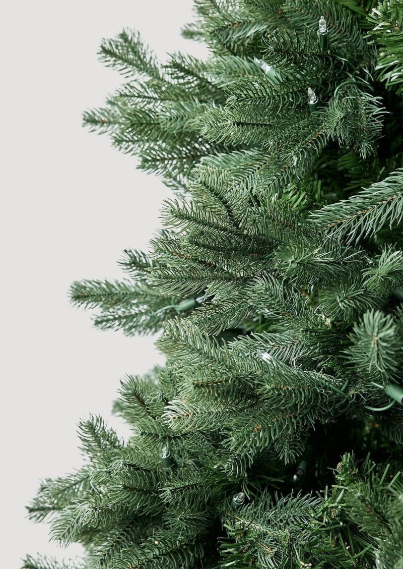 Closeup of 9 Foot Artificial Spruce Christmas Tree