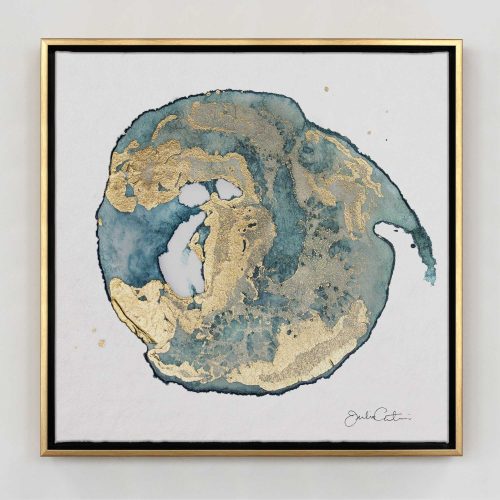 Geode No2 Gold 20x20 Canvas Floater