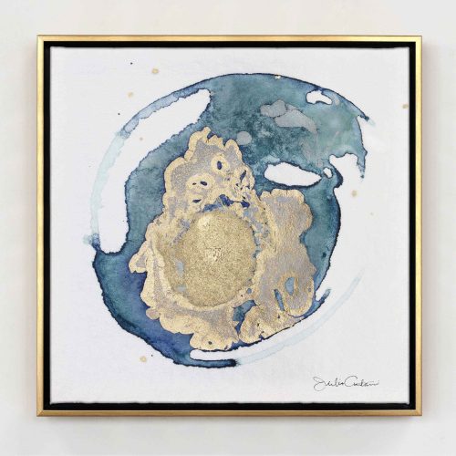 Geode No3 Gold 20x20 Canvas Floater