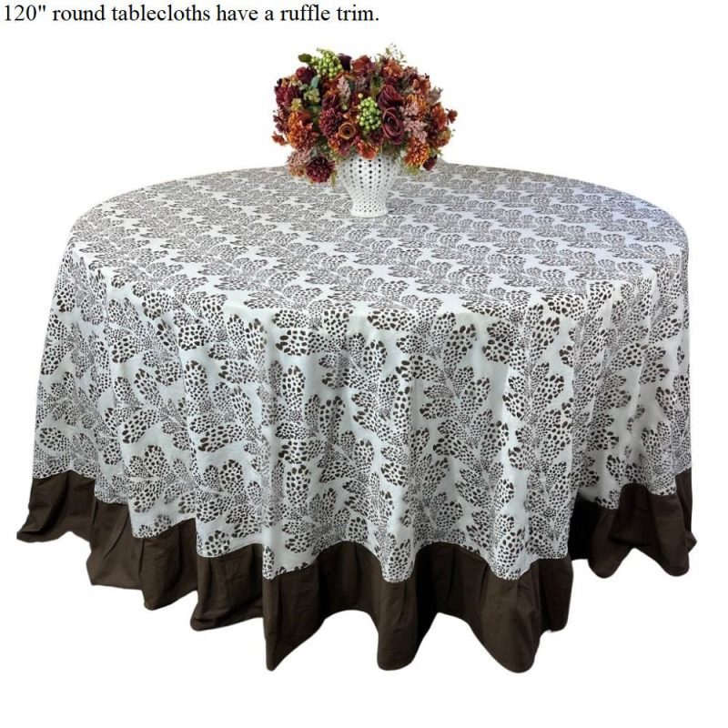 Kelli round tablecloth cocoa e5cbf079 ae7f 4cd4 94cb 99e4ea8f343f