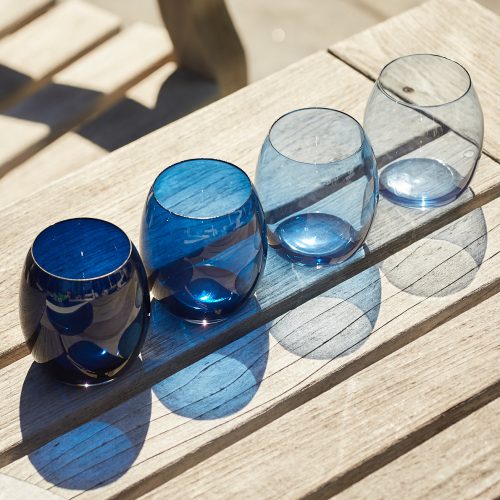 LesNuagesBlueGlasswarePatioSquare