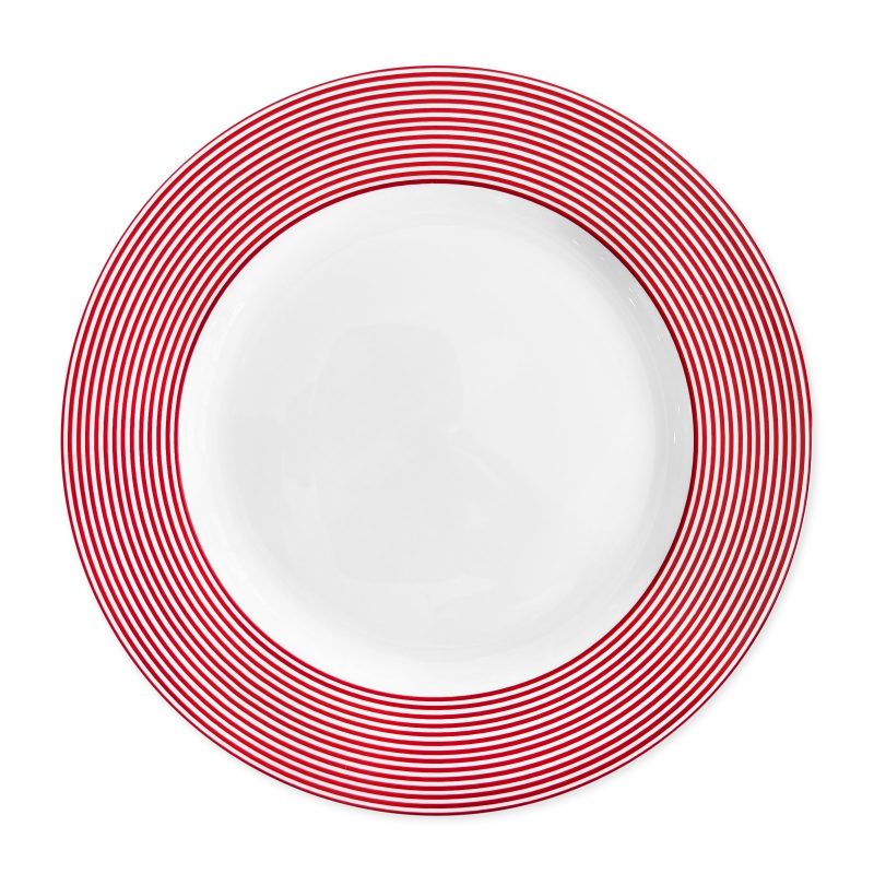 Newport Racing Stripe CRIMSON NEW DINNER SILO SQ