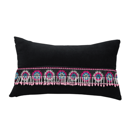 Black Velvet/Beaded Pillow