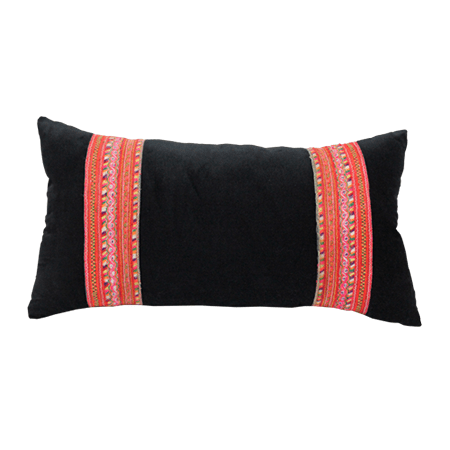 OOK 121 Black Velevet Tibetan Band Pillow 450x450 1