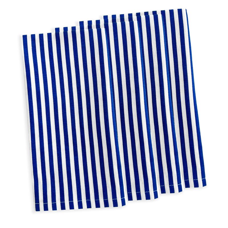 PINSTRIPE BLUE NAPKINS SILO SQ