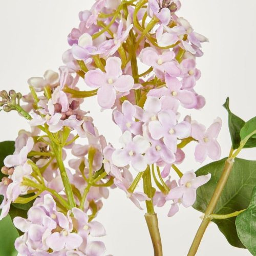 Pale Lavender Artificial Lilac Flowers in Closeup View