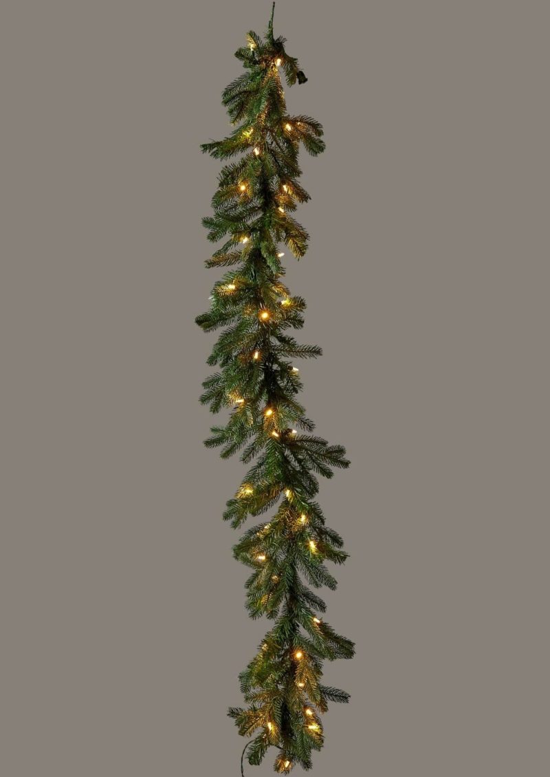 REG MTX63344LBSCB Artificial Christmas Spruce Garland LED Lights