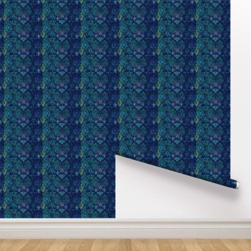 Rolldown Wallpaper double Neela Blue 600x600 V1