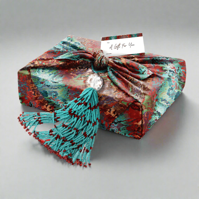 Silk Furoshiki Red and Green