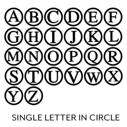 Single Letter in Circle Alphabet