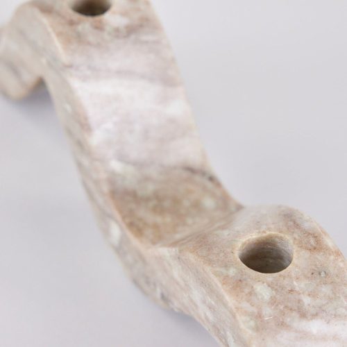 Wave Shaped Marble Taper Candle Holder