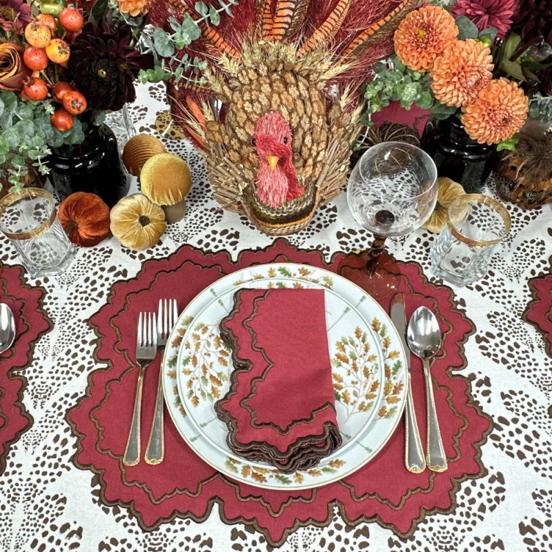 Whitley in Wine Placemat and Napkin Set