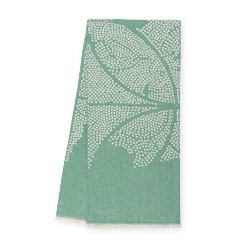 X Atlas Cotton Throw Leaf Green 20482048