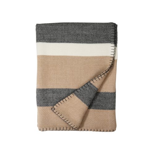 X Block Stripe Alpaca Throw Camel Charcoal 20482048