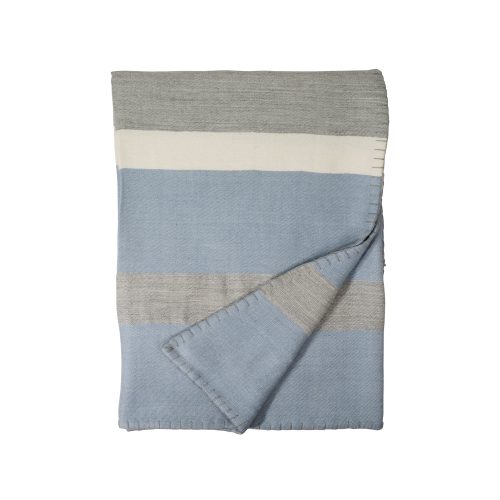 X Block Stripe Alpaca Throw Dusk Blue 20482048