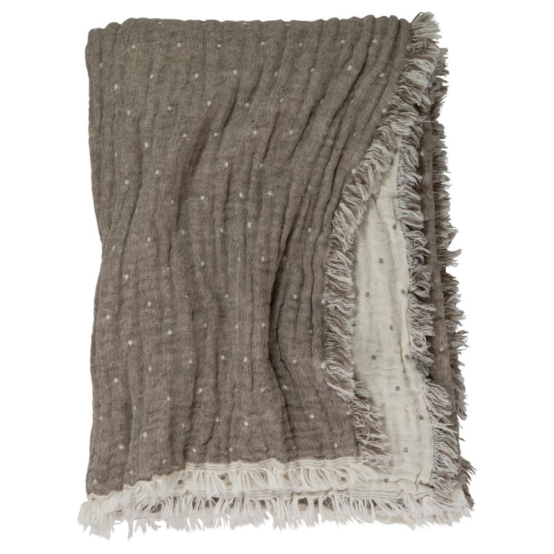 X Cozi Cotton Throw Bark Natural 20482048