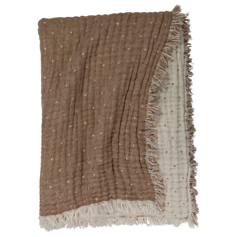 X Cozi Cotton Throw Cafe Au Lait Natural 20482048