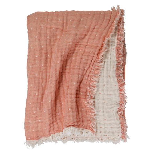 X Cozi Cotton Throw Coral Natural 20482048