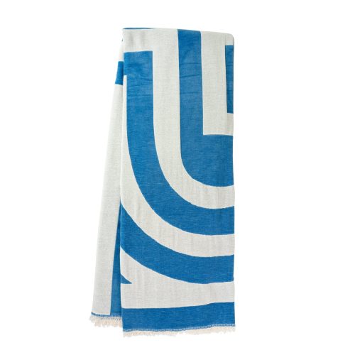 X Deco Cotton Throw Cerulean Blue 20482048