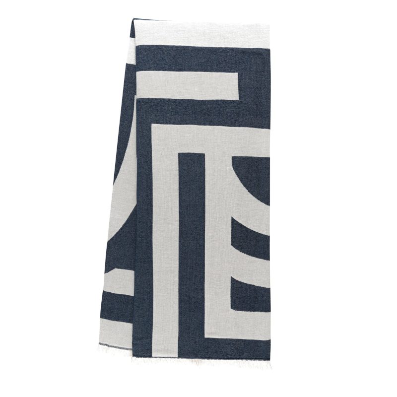 X Deco Cotton Throw Midnight Blue 20482048