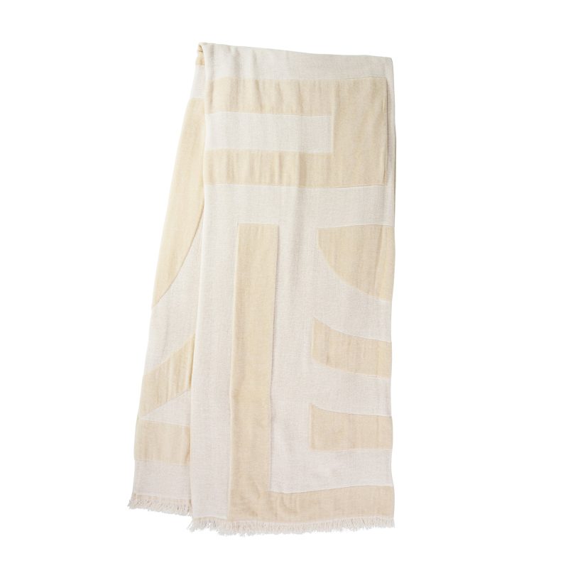 X Deco Cotton Throw Oyster White 20482048