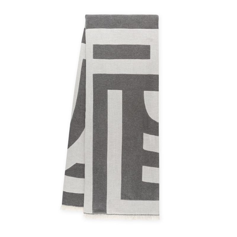 X Deco Cotton Throw Pewter 20482048