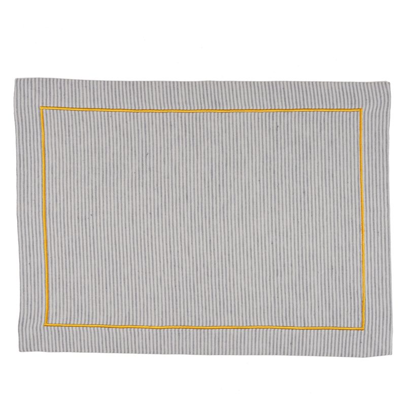 X Elsa Cotton Placemat Grey Natural 20482048