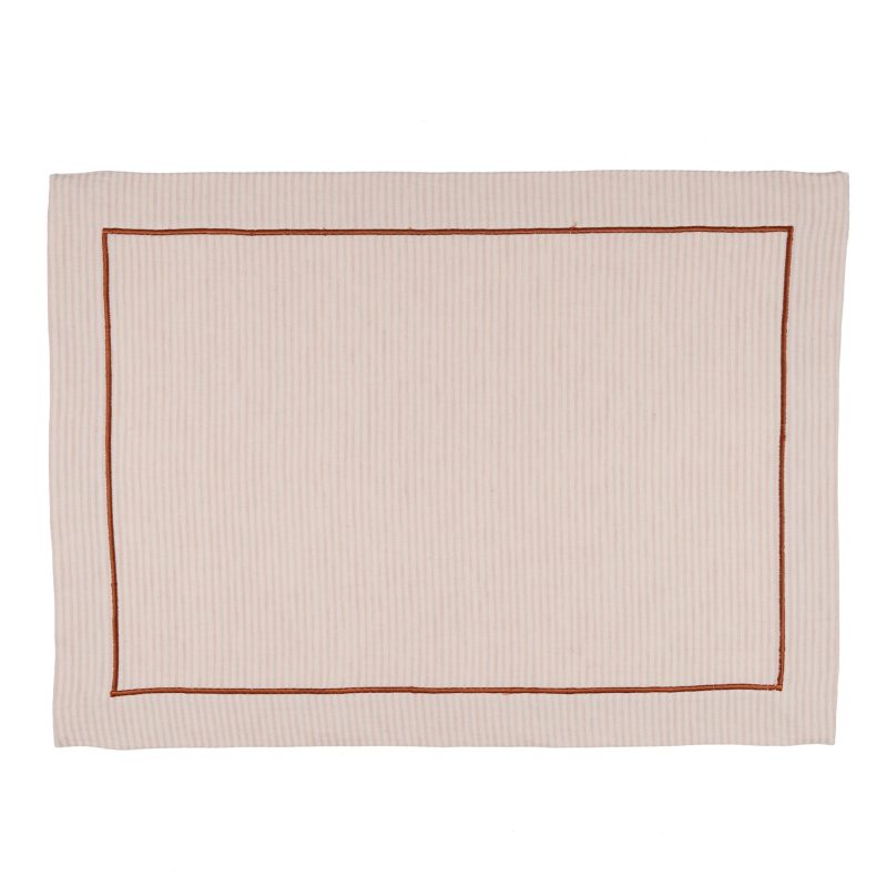 X Elsa Cotton Placemat Misty Rose Natural 20482048