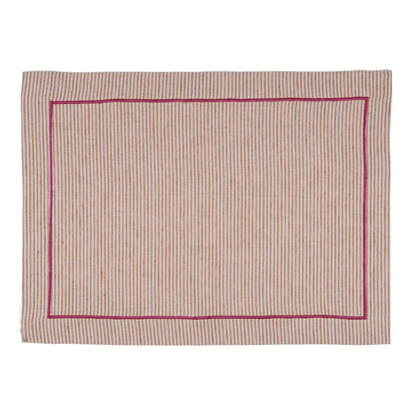 X Elsa Cotton Placemat Terracotta Natural 20482048