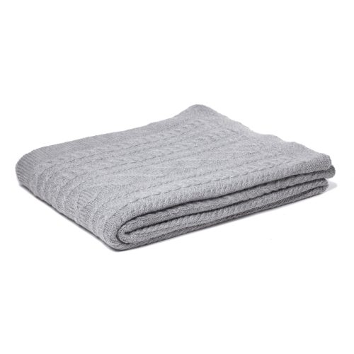 X Howard Cable Alpaca Throw Grey 20482048