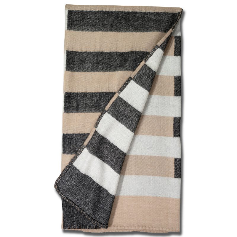 X Sonia Alpaca Throw Black Camel 20482048