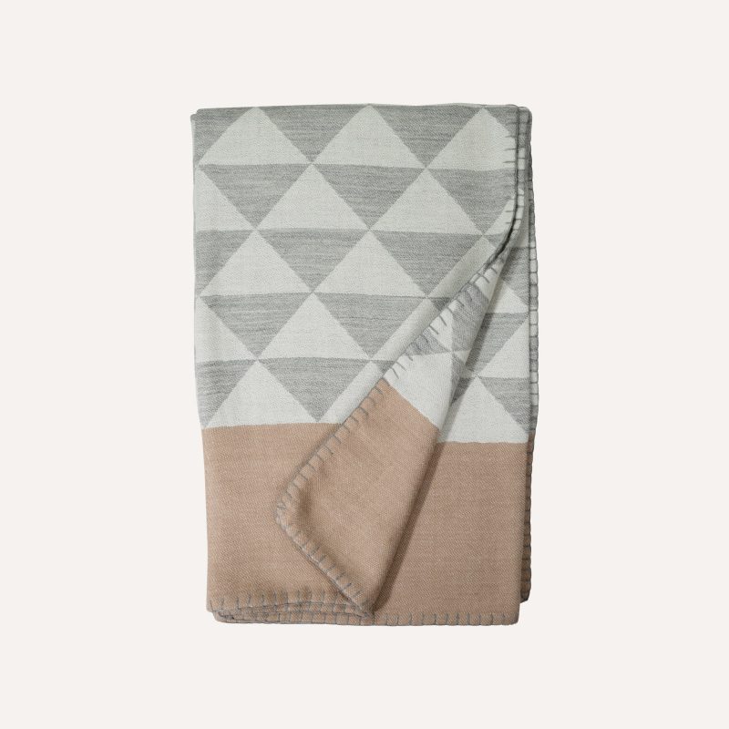 X Stockholm Alpaca Throw Heather Grey Light Camel 20482048