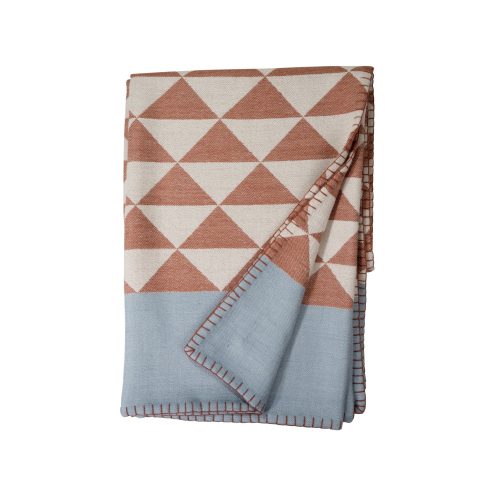 X Stockholm Alpaca Throw Terracotta Dusk Blue 20482048