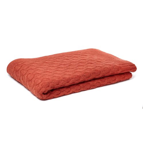 X Theo Texture Alpaca Throw Orange 20482048