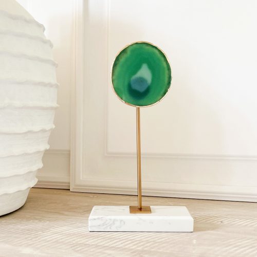 agate green eye sculpture 199941